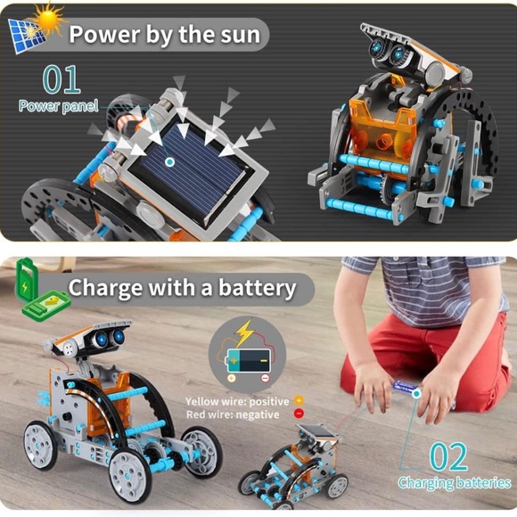 Lucky Doug 12-in-1 STEM Solar Robot Kit. Includes All Pieces Seen In Stock Photo - Picture 5 of 10